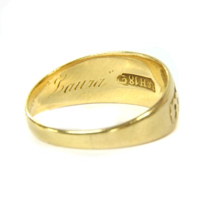 Lot 7 - A Victorian gold Mizpah ring