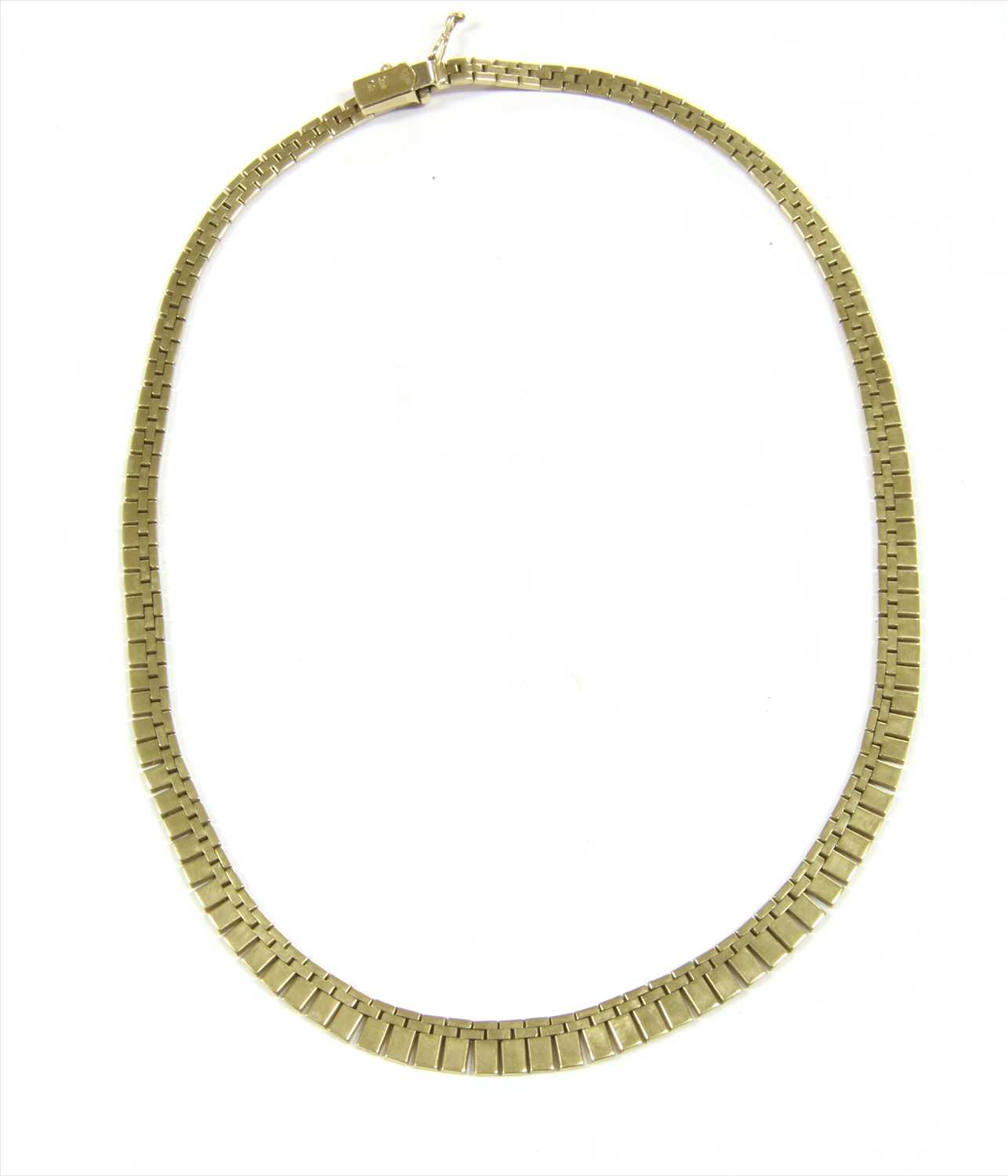 Lot 49 - A 9ct gold graduated fringe necklace