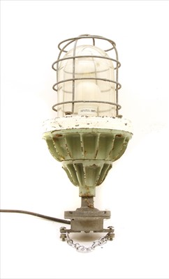 Lot 228A - A cast ships lamp