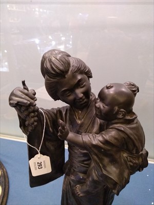 Lot 293 - A contemporary Japanese bronze figure
