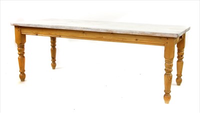 Lot 470 - A large pine kitchen table