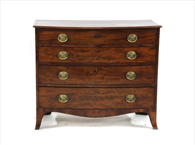 Lot 462A - A George III mahogany bow front chest of drawers