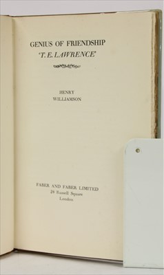 Lot 219 - Williamson, Henry: Genius Of Friendship T. E. Lawrence