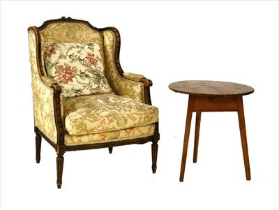 Lot 969 - A Louis XVI-style beechwood armchair