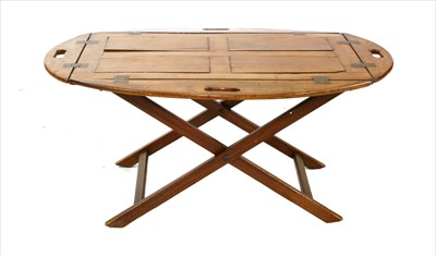 Lot 966 - A mahogany butler's tray coffee table