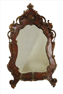 Lot 970 - A French painted pine easel mirror
