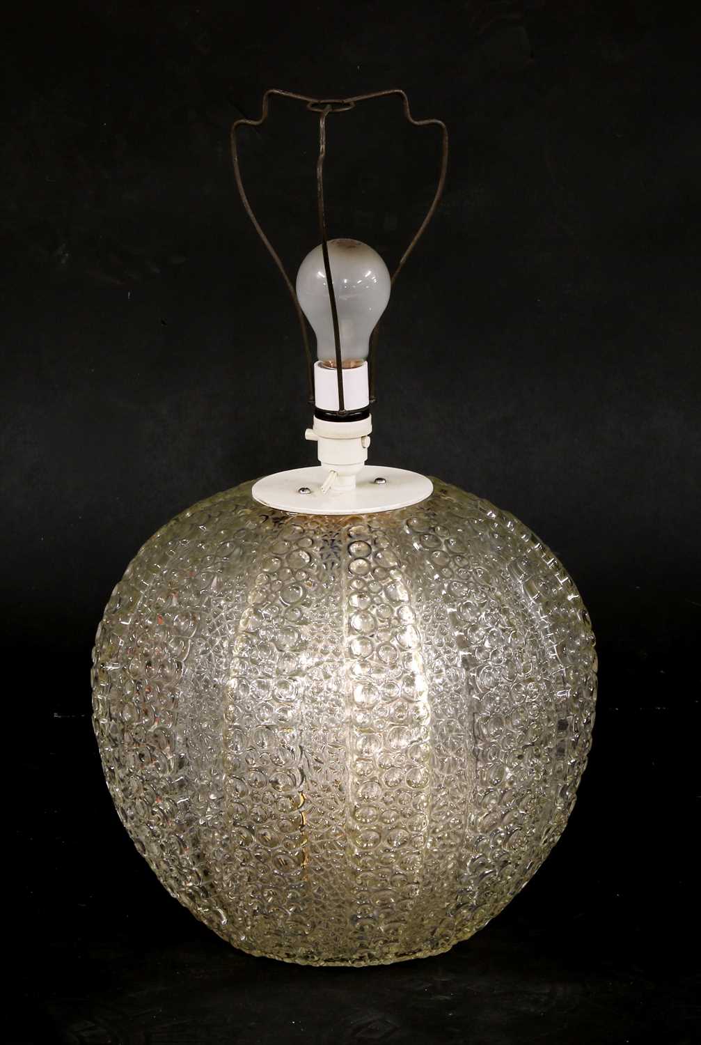 Lot 498 - A moulded glass 'urchin' lamp