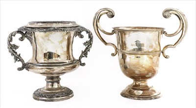 Lot 145 - A silver-plated wine cooler