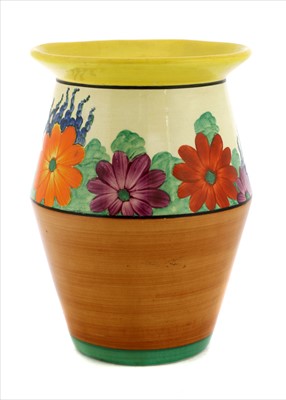 Lot 155 - A Clarice Cliff 'Gayday' pattern Tolphine vase