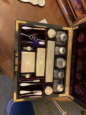 Lot 88 - A coromandel and brass-bound dressing box