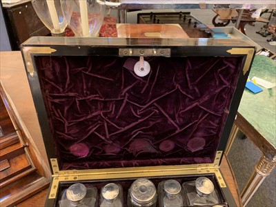Lot 88 - A coromandel and brass-bound dressing box