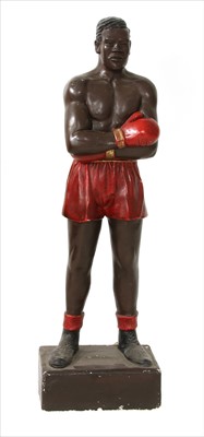 Lot 352A - A large plaster advertising boxing figure
