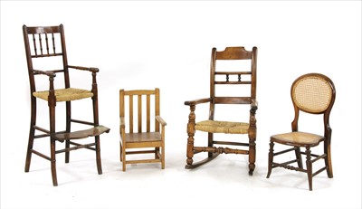 Lot 453 - Four Victorian and Edwardian child's chairs