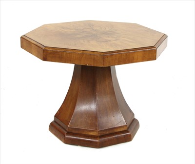 Lot 113 - An Art Deco octagonal walnut lamp table