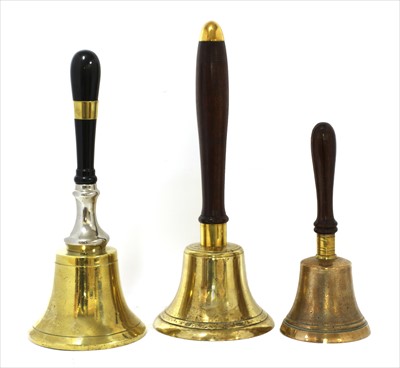 Lot 793 - A large brass hand bell