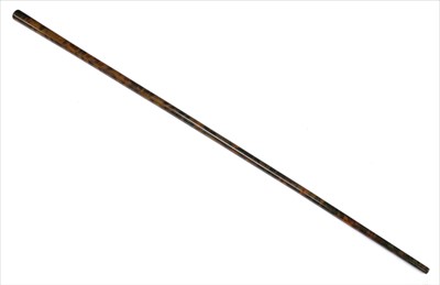 Lot 193 - A Victorian, extremely rare, solid tapering tortoiseshell walking stick