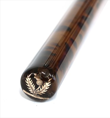 Lot 193 - A Victorian, extremely rare, solid tapering tortoiseshell walking stick