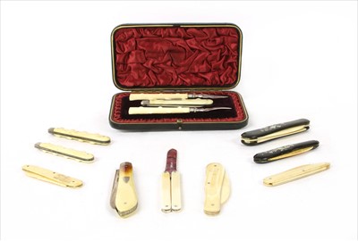Lot 51 - Seven various ivory knives