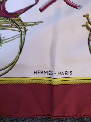Lot 1117 - Two vintage Hermès scarves