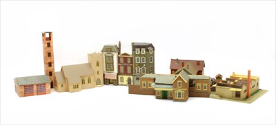 Lot 319 - A collection of model railway buildings