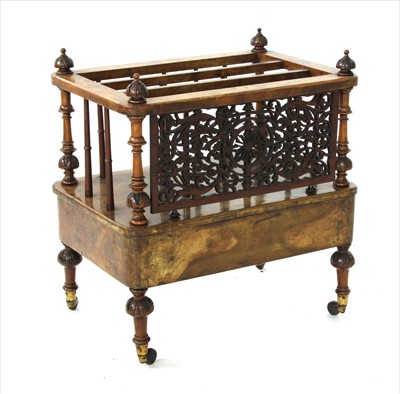 Lot 483 - A Victorian figured walnut canterbury