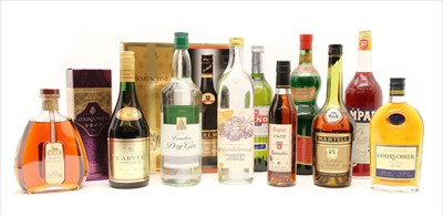 Lot 238 - Assorted Brandy, Cognac and spirits to include Hine champagne cognac , 13 bottles of various size