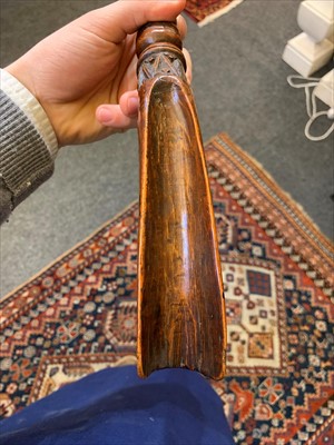 Lot 56 - A Welsh yew wood basting stick