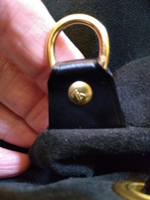Lot 256 - A Louis Vuitton black epi leather 'Sac Noe' drawstring tote