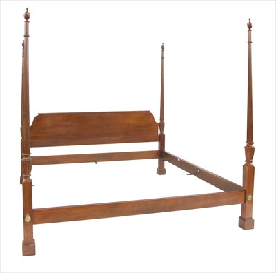 Lot 901 - A modern mahogany four poster bed