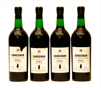 Lot 56 - Sandeman, Vintage, Port, 1970, four bottles