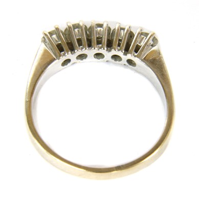 Lot 94 - A white gold five stone diamond ring
