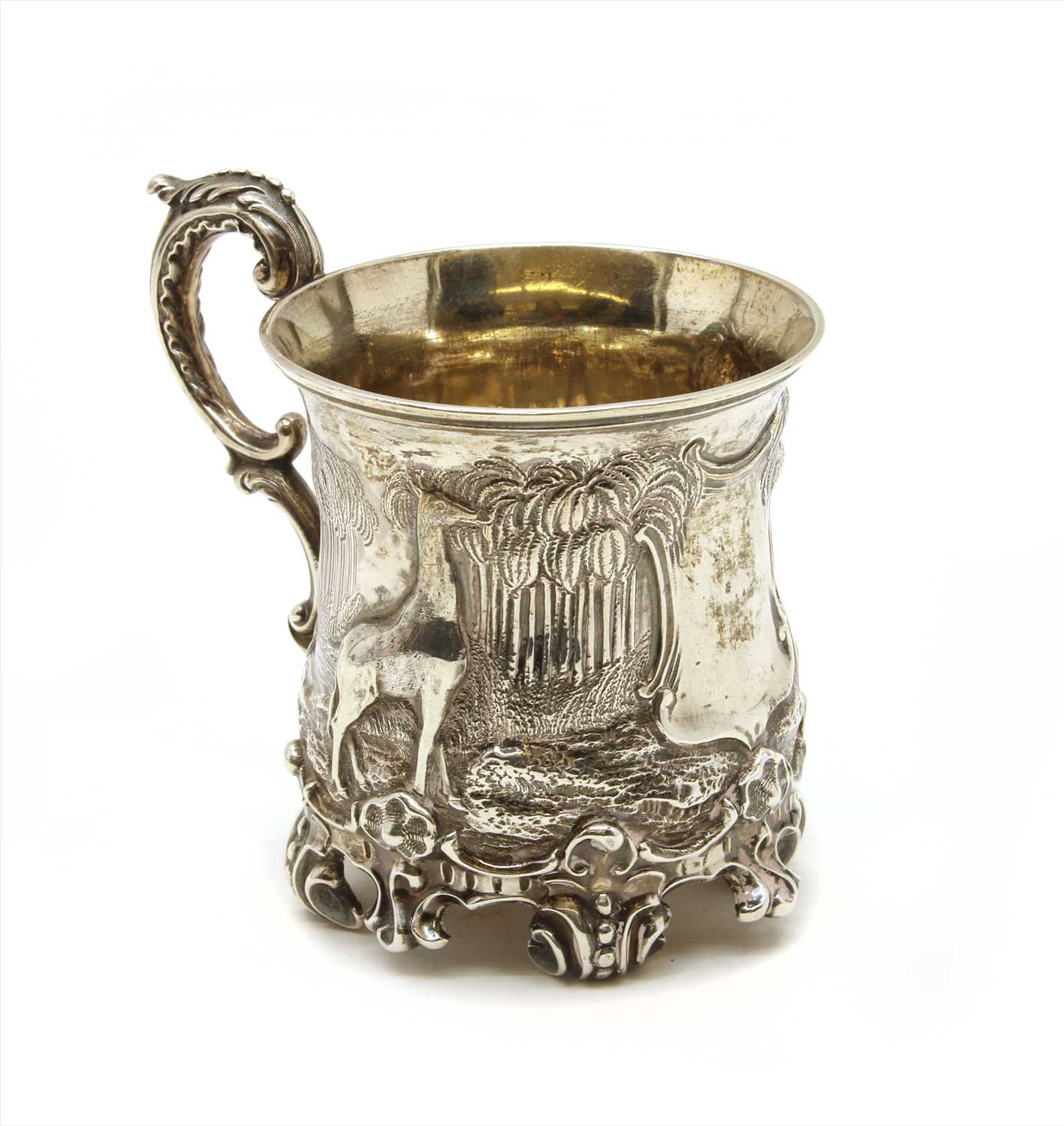 Lot 77 - An early Victorian silver christening mug
