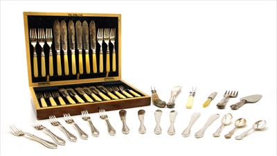 Lot 251 - A collection of silver plated cutlery