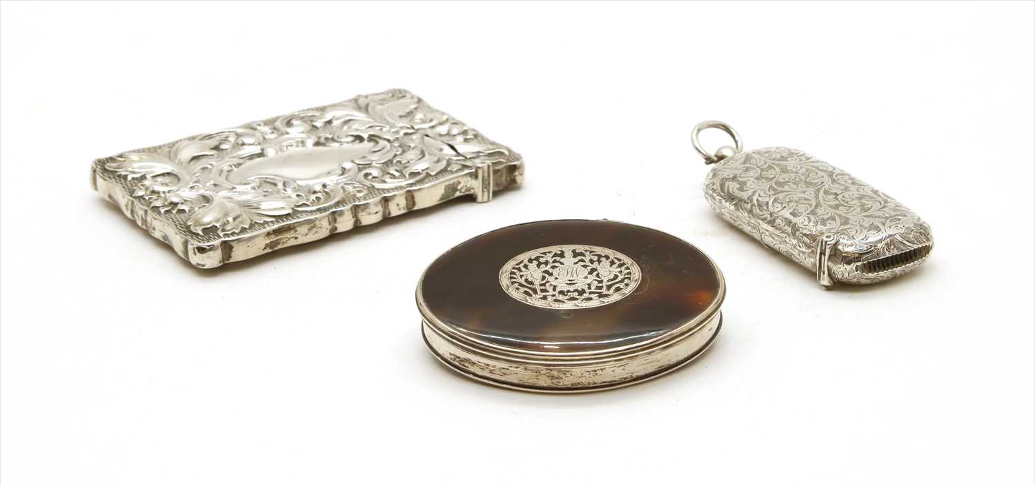 Lot 87 - An Edwardian silver card case by William Neale