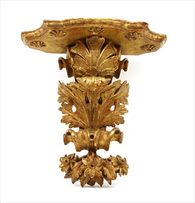 Lot 271 - A carved and gilt wall bracket