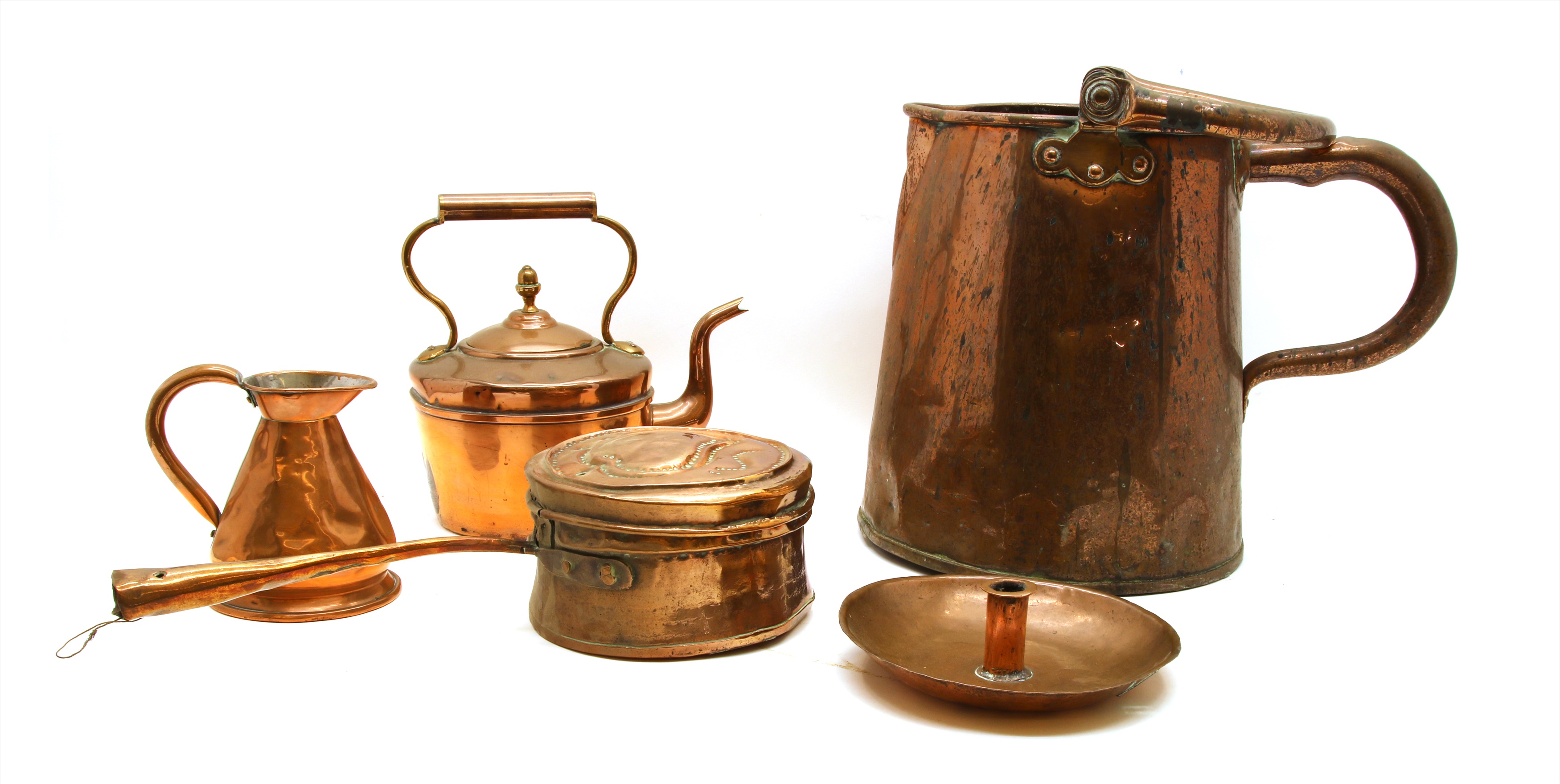 Lot 244 - A collection of copperwares,