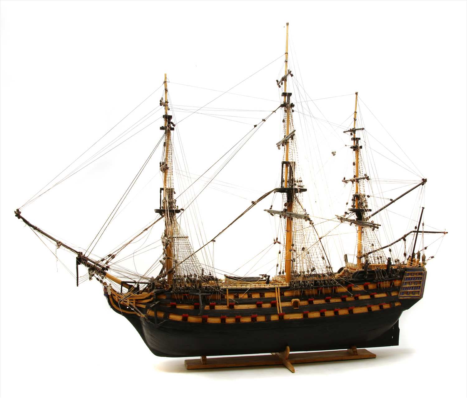 Lot 257 - A scratch built model of a ship