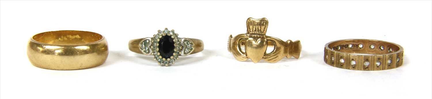 Lot 22 - Four 9ct gold rings