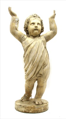 Lot 277 - A plaster figure of a putto