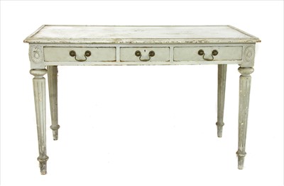 Lot 406 - A French style painted writing and side table