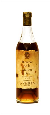 Lot 207 - Averys, Bristol, Liqueur Cognac, Reserve de la Maison, 1893, one bottle