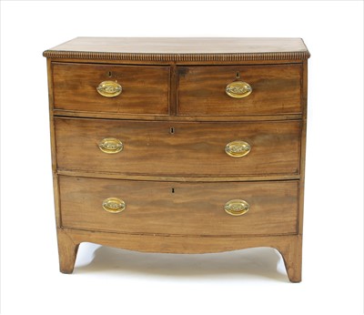 Lot 434 - A Regency mahogany bowfront chest