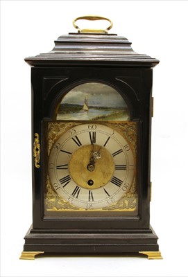 Lot 193 - An ebonised bracket clock