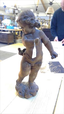 Lot 178 - A pair of carved softwood cherubs
