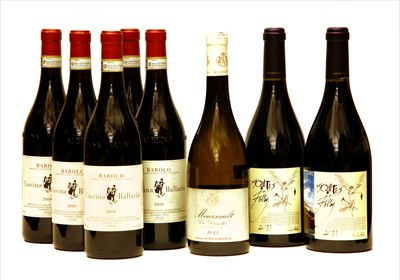 Lot 106 - Misc to include: Cascina Ballarin, Barolo, 2009, five bottles and three others, eight bottles total