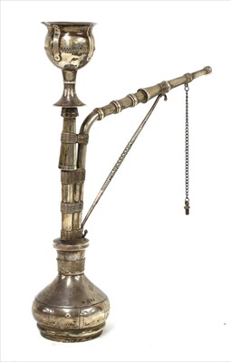 Lot 189 - A silver water pipe
