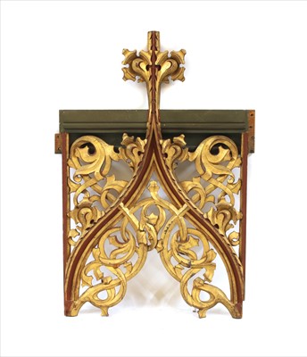 Lot 444 - A carved giltwood ecclesiastical panel