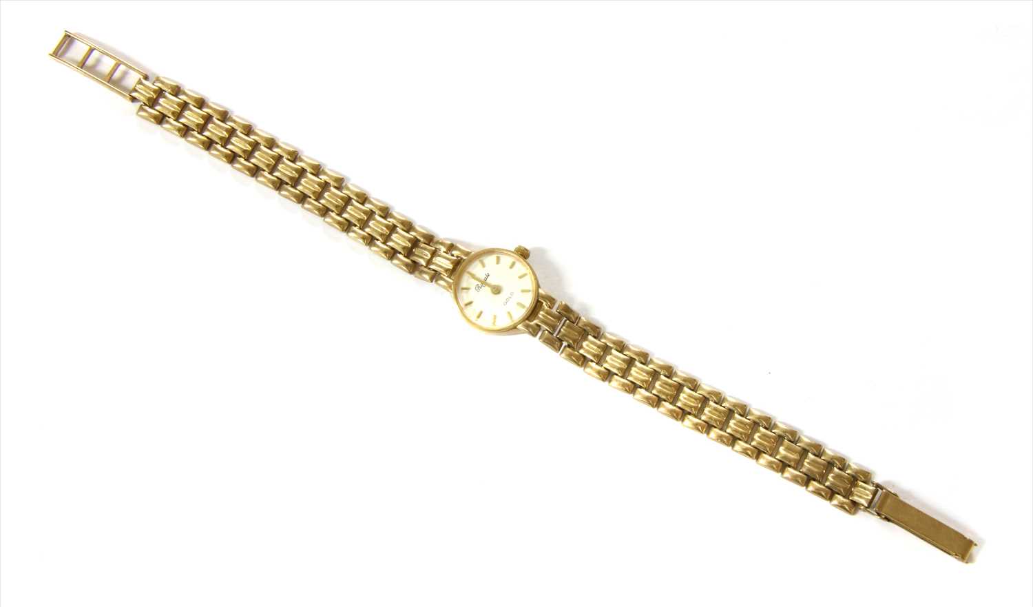 Lot 36 - A ladies' 9ct gold quartz bracelet watch