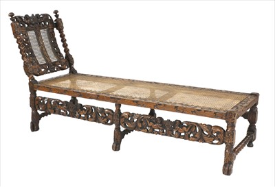 Lot 866 - A Charles II walnut daybed