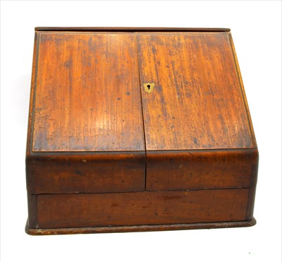 Lot 184 - A mahogany stationery box